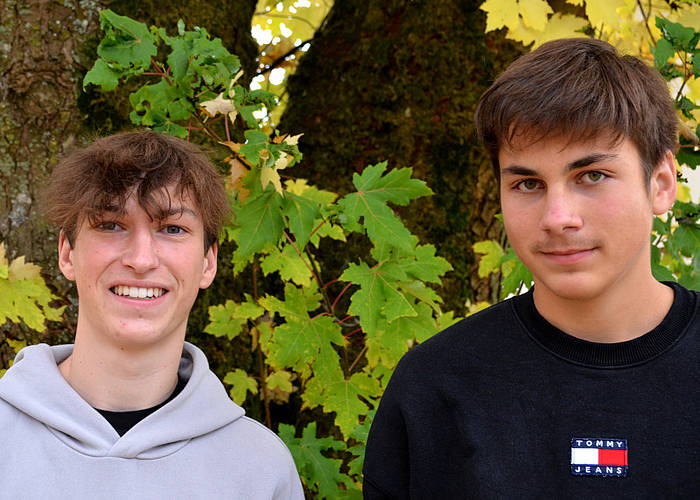 Bezirksschülersprecher 2021/2022 für die Realschulen in Niederbayern: Thomas Klinger und Philipp Schindl (von links)