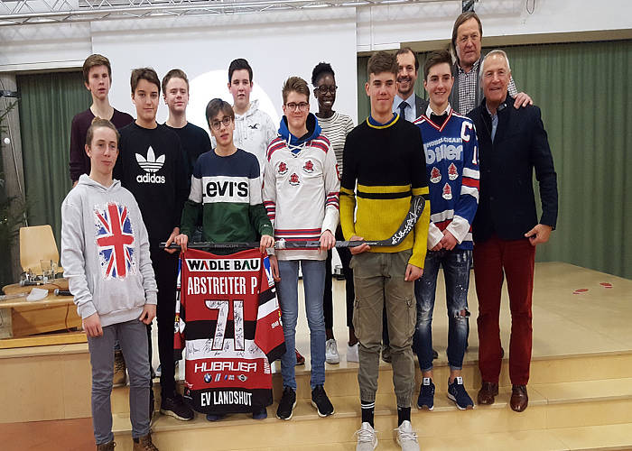Eishockeylegenden an der Staatlichen Realschule Landshut